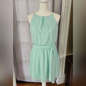 Elegant Mint Green Sleeveless Dress Juniors Size Medium